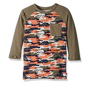 Lucky Brand Boys' 3/4 Sleeve Baseball Tee Shirt